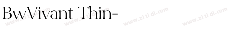 BwVivant Thin字体转换 BwVivant Thin字体转换